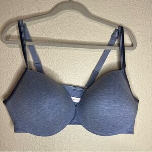 Cacique blue heathered satin t-shirt bra 44DD